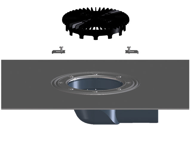 Horizontalno telo slivnika za terase i balkone sa bitumenskom prirubnicom – HL5100THK