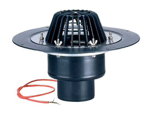 Vertikalni krovni slivnik sa grejačem i inox prstenom – HL62.1/7