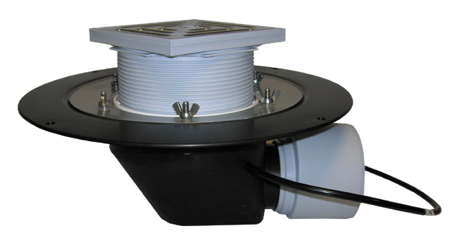 Slivnik za terasu / ravan krov HL64.1B sa grejačem i rešetkom – prohodan