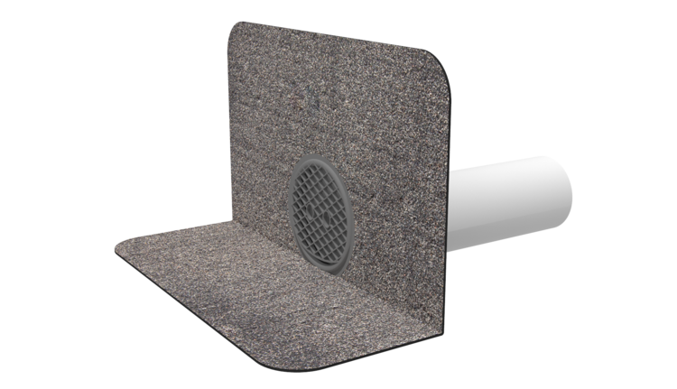 Ugaoni slivnik DN 75 sa integrisanim bitumenom i hvatačem lišća